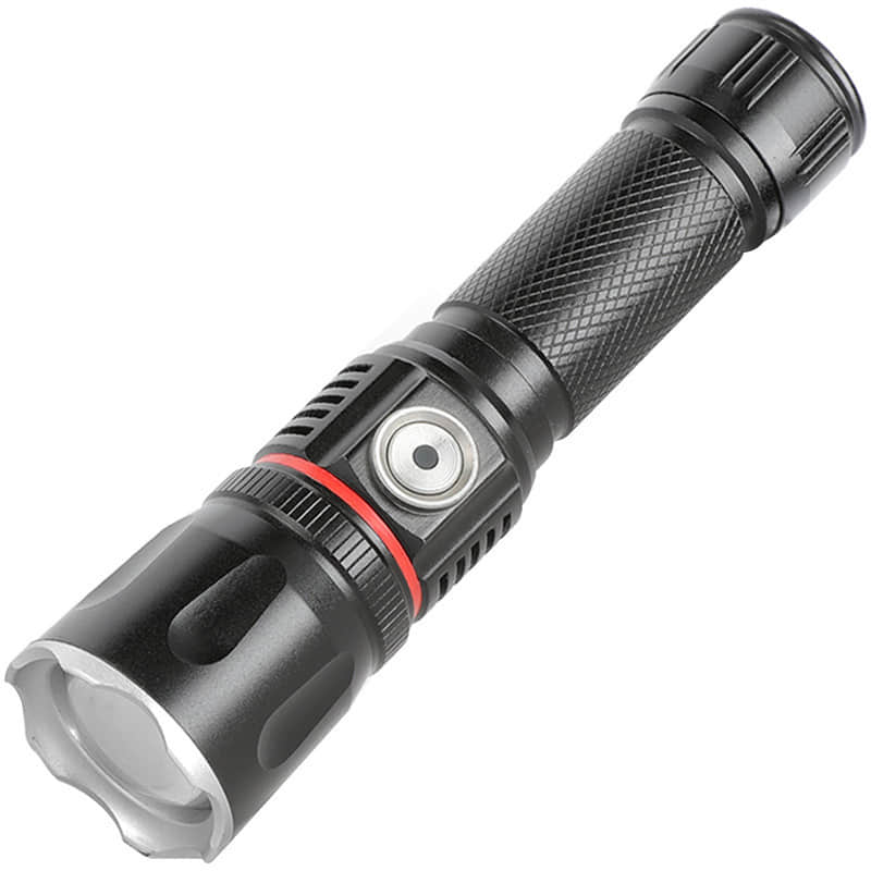 528 Outdoor 800LM Rechargeable Multifunctional Zoom Magnetic Flashlight