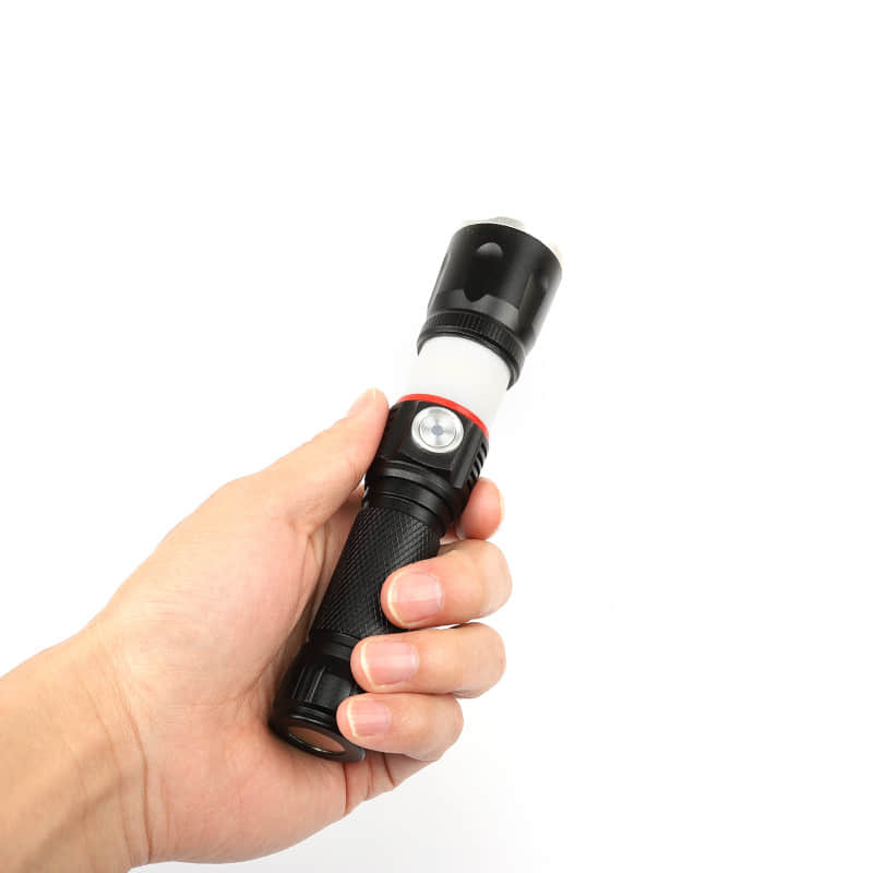 528 Outdoor 800LM Rechargeable Multifunctional Zoom Magnetic Flashlight