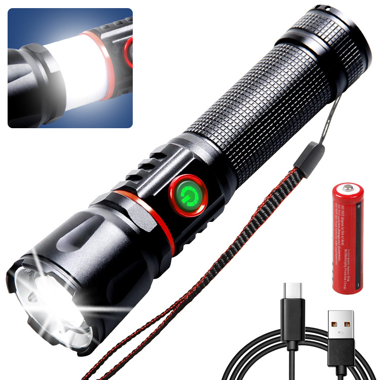 529 Outdoor 800LM Rechargeable Multifunctional Zoom Magnetic Flashlight