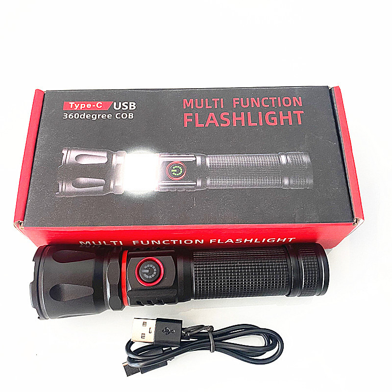 529 Outdoor 800LM Rechargeable Multifunctional Zoom Magnetic Flashlight