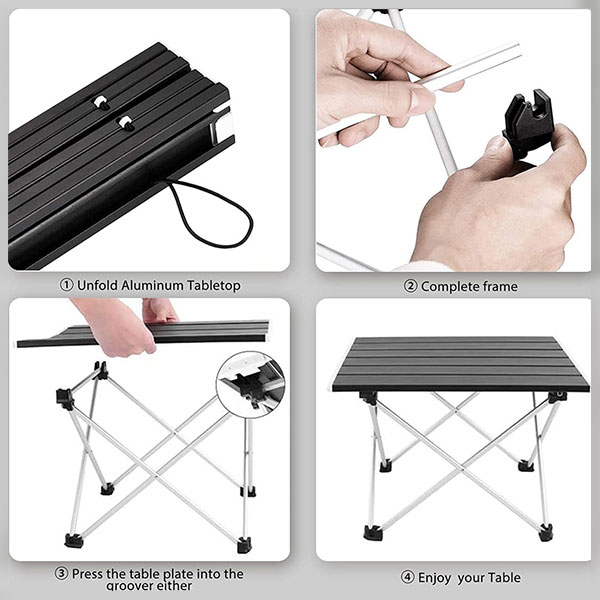 Outdoor Aluminum Alloy Light Portable Outdoor Picnic Table