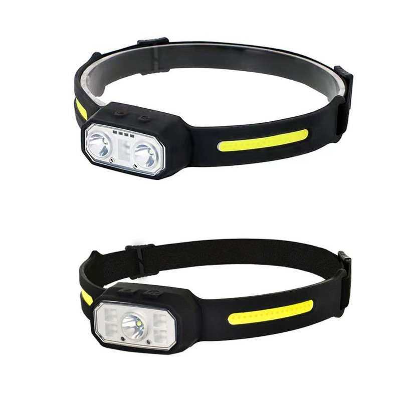 Y822 Rechargeable TPU COB Strip Head Light for Outdoor