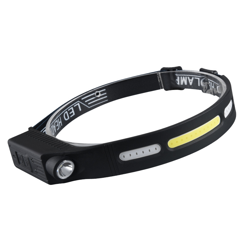 LX300 LED Emergency Headlamp Red Light Induction Running Head Torch