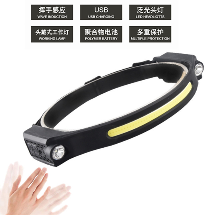 LX400 Customized Lightweight Waterproof Running Sensor Rechargeable COB LED Headlamp