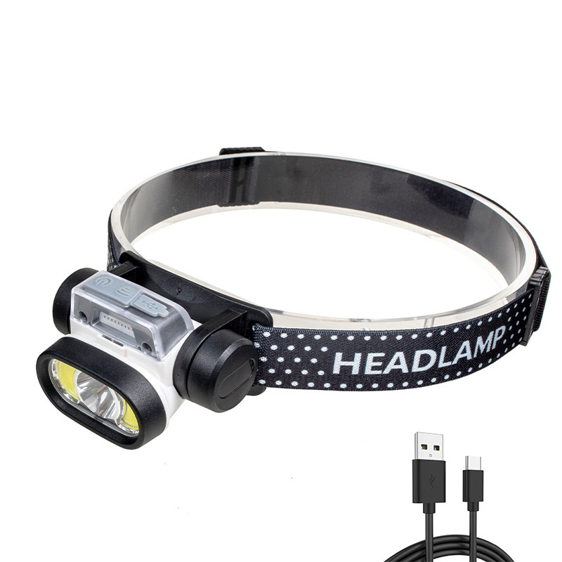 W120 Rechargeable LED Head Flashlight Torch Light Headlamp for Riding Running